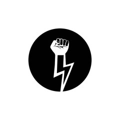 Fototapeta premium hand strong vector logo, badge, emblem, symbol and icon template design
