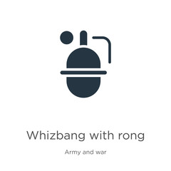 Whizbang with rong icon vector. Trendy flat whizbang with rong icon from army and war collection isolated on white background. Vector illustration can be used for web and mobile graphic design, logo,