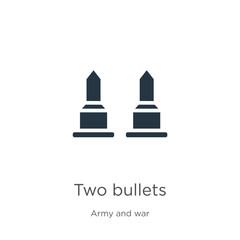 Two bullets icon vector. Trendy flat two bullets icon from army and war collection isolated on white background. Vector illustration can be used for web and mobile graphic design, logo, eps10