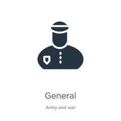 General icon vector. Trendy flat general icon from army and war collection isolated on white background. Vector illustration can be used for web and mobile graphic design, logo, eps10
