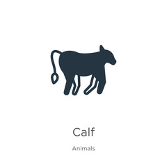 Calf icon vector. Trendy flat calf icon from animals collection isolated on white background. Vector illustration can be used for web and mobile graphic design, logo, eps10