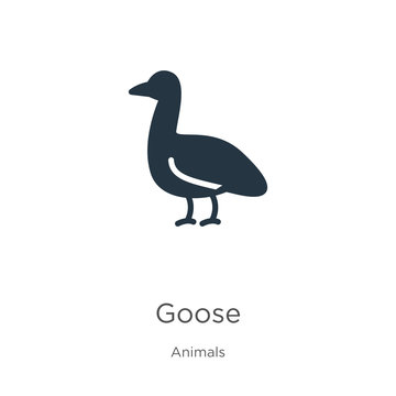 Goose icon vector. Trendy flat goose icon from animals collection isolated on white background. Vector illustration can be used for web and mobile graphic design, logo, eps10