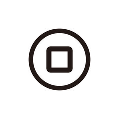 Simple stop flat icon design vector