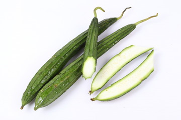 fresh vegetable zucchini isolated on white background