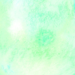 Green abstract macro watercolor hand drawn paper texture. Wet brush painted smudges and stains background. Decorative design card for banner, print, decor, template