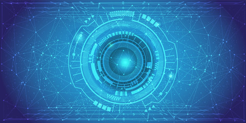 Obraz premium Abstract technological background concept with various technology elements.