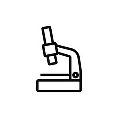 Microscope thin icon