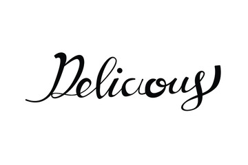 Delicious brush text style vector