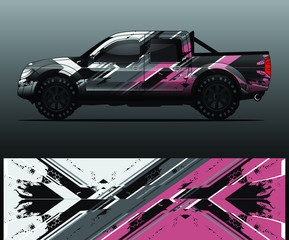 truck decal graphic wrap vector, abstract background
