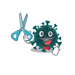 Cool Barber coronavirus COVID 19 mascot design style