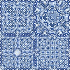 Decorative color ceramic azulejo tiles.