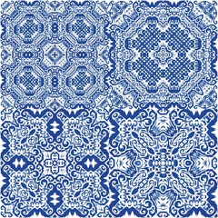 Ethnic ceramic tile in portuguese azulejo.