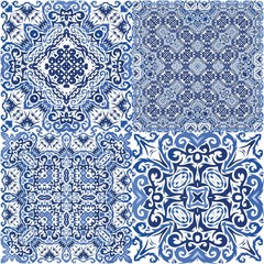 Ornamental azulejo portugal tiles decor.