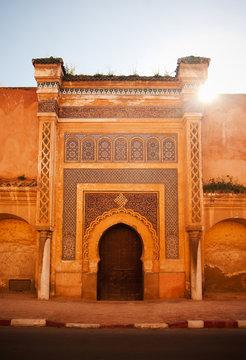 Walls of the medina in Meknes, Morocco