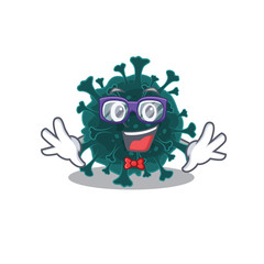 Super Funny Geek coronavirus COVID 19 cartoon character design