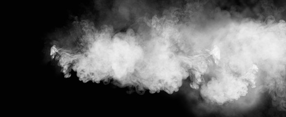 黒背景に煙のグラフィック素材