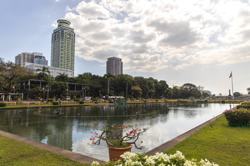beautiful landscape at Central Lagoon at Rizal Park, Manila
