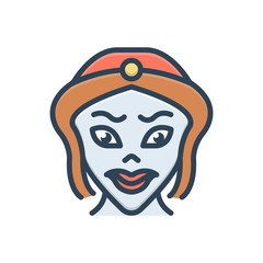 Color illustration icon for cartoon