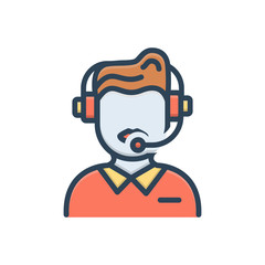 Obraz premium Color illustration icon for customer service