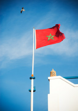 Flag of Morocco, Essaouira, Morocco 