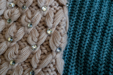 close up photo of various background knit patterns