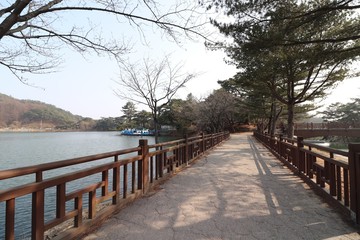 Winter Uirim Reservoir in Jecheon