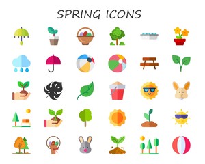 Modern Simple Set of spring Vector flat Icons