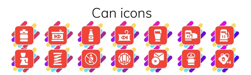 can icon set