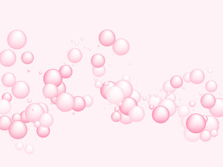 Water and detergent soap foam bubbles illustration