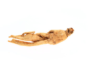 Ginseng on a white background