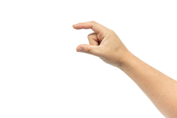 Extended index finger and thumb showing wide movement