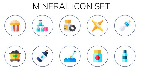 mineral icon set