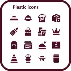 plastic icon set