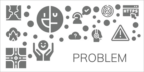 Modern Simple Set of problem Vector filled Icons