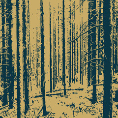 An abstract coniferous forest background image.