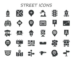 street icon set