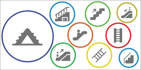 stairway icon set