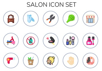 salon icon set