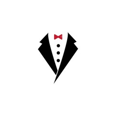 Tuxedo logo template vector icon illustration
