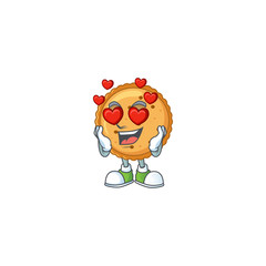 A romantic peanut butter cookies cartoon mascot design style