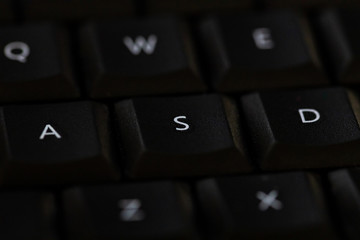 macro photo of keys on a computer keyboard