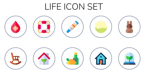 Fototapeta premium life icon set