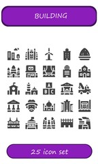 building icon set