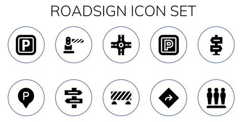 roadsign icon set
