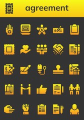Modern Simple Set of agreement Vector filled Icons