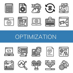 Set of optimization icons