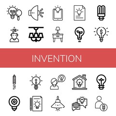 invention simple icons set