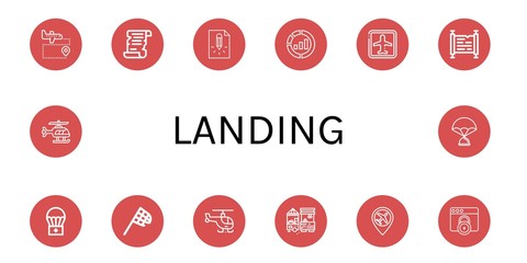 landing icon set
