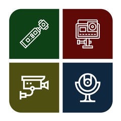 cam simple icons set