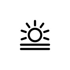 Vector illustration, sunset icon design